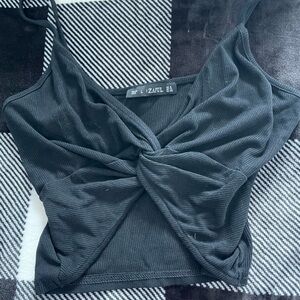Tie Front Tank Top Crop Top